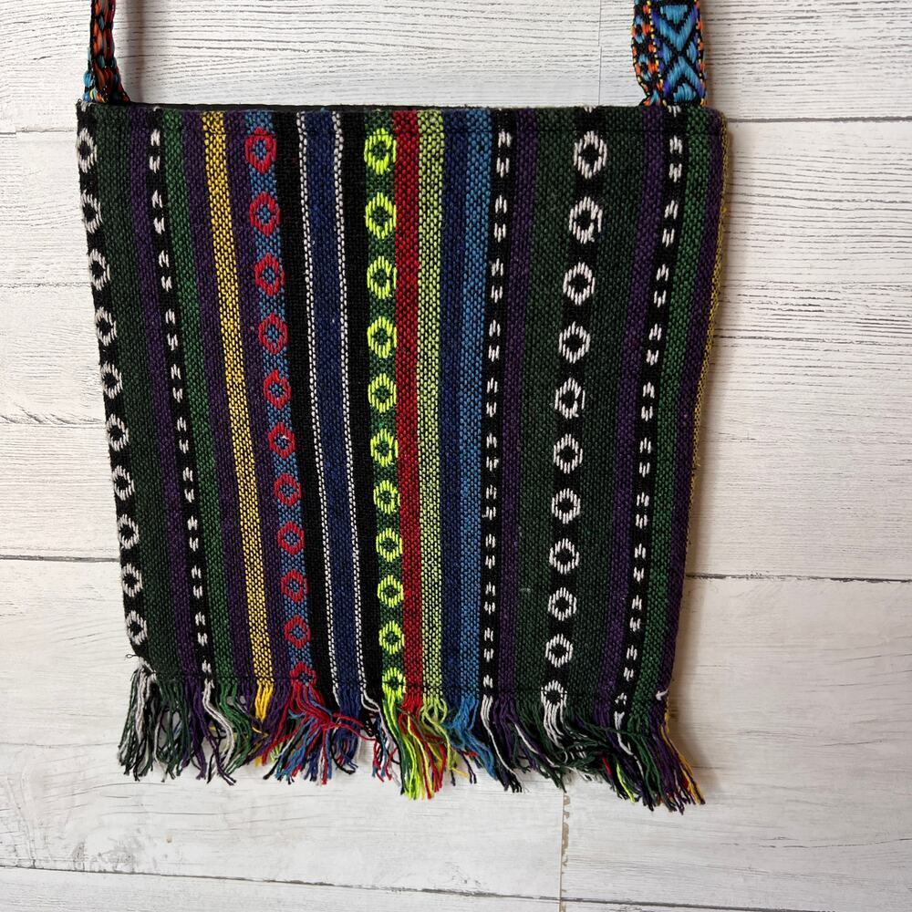 Vintage Purse Womens Tribal Boho Embroidery Tassels Beaded Hippie Shoulder Bag - Picture 8 of 16